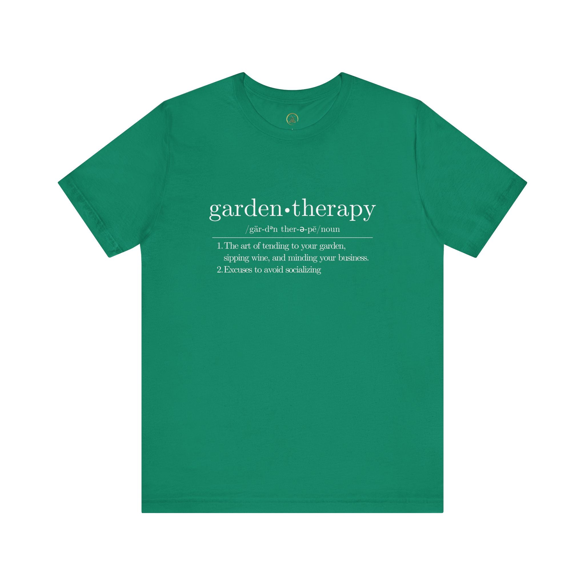 Garden Therapy Unisex Tee - Sipping Wine and Minding Your Business