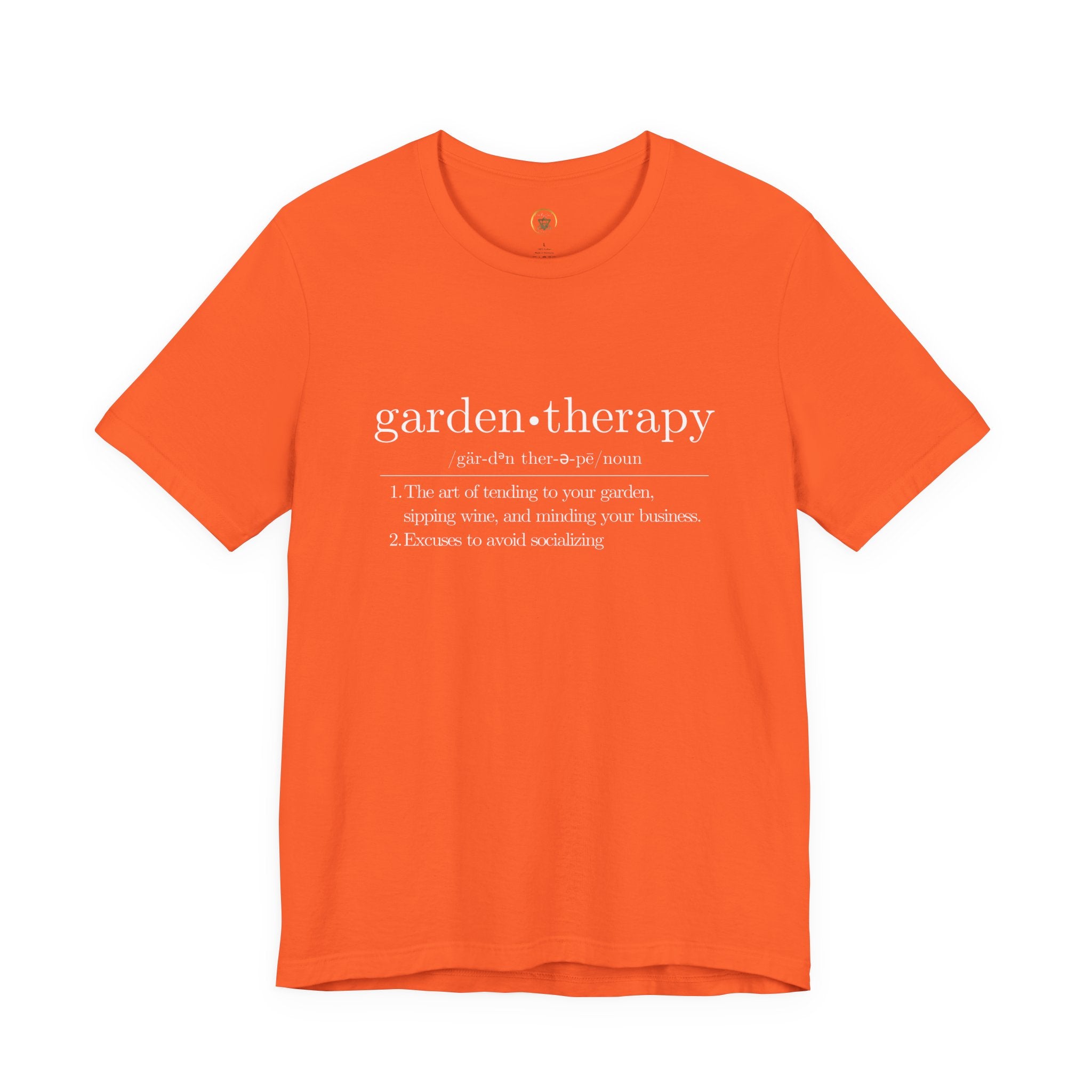 Garden Therapy Unisex Tee - Sipping Wine and Minding Your Business
