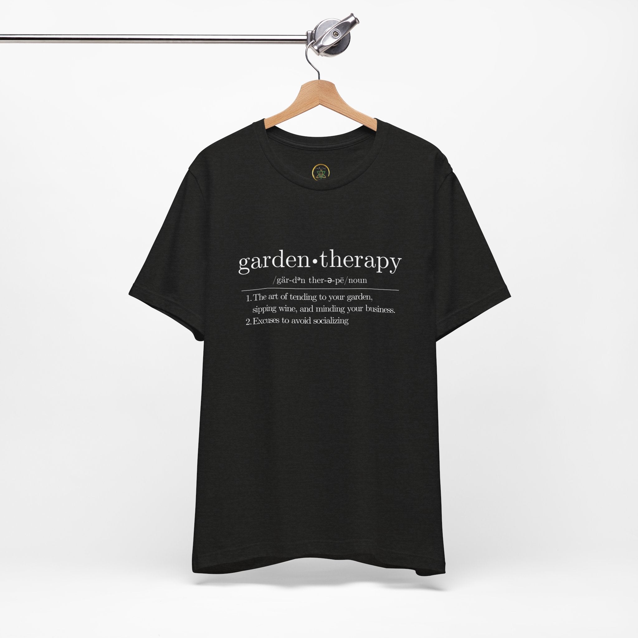 Garden Therapy Unisex Tee - Sipping Wine and Minding Your Business