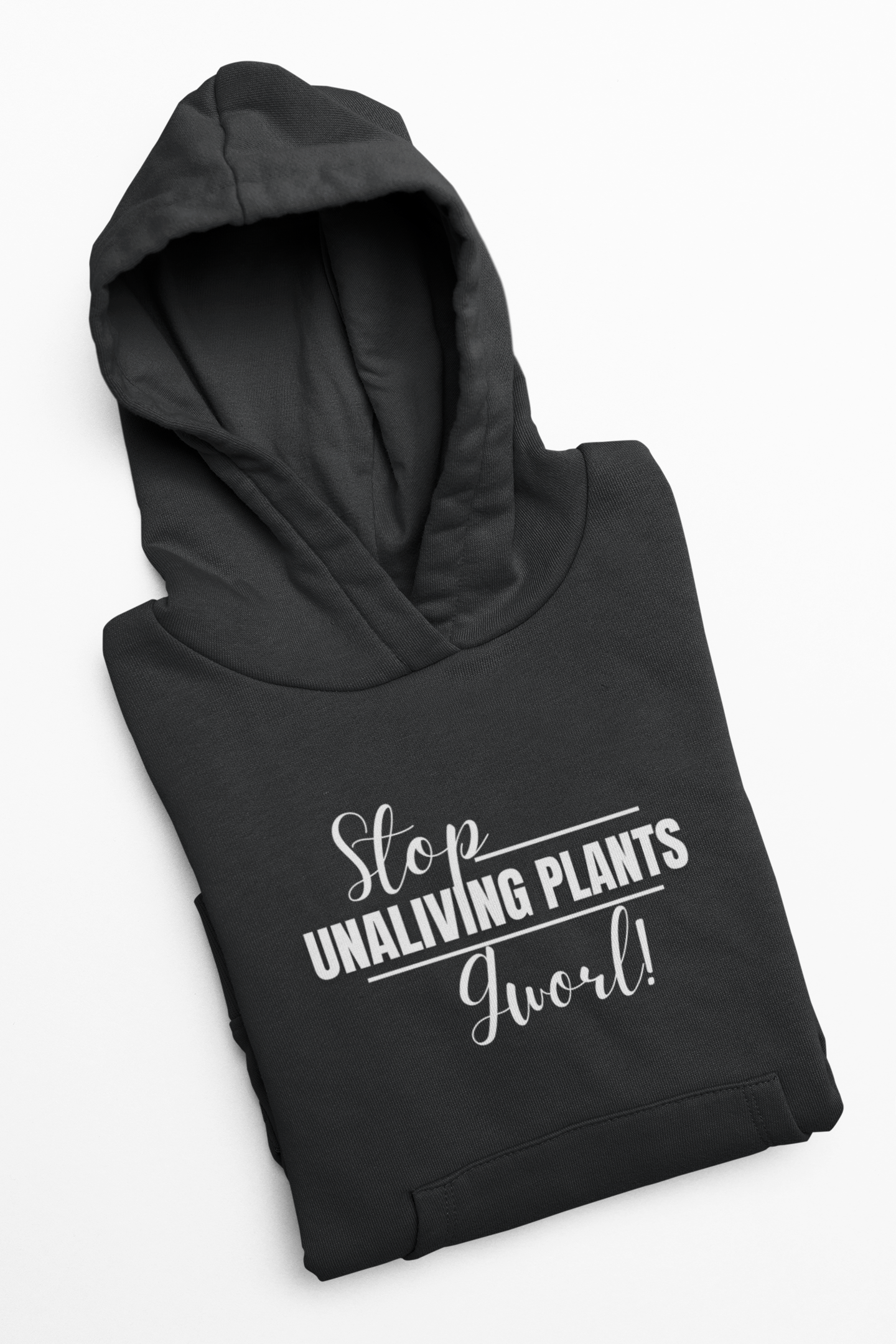 "Stop Unaliving Plants, Gworl" Champion Hoodie