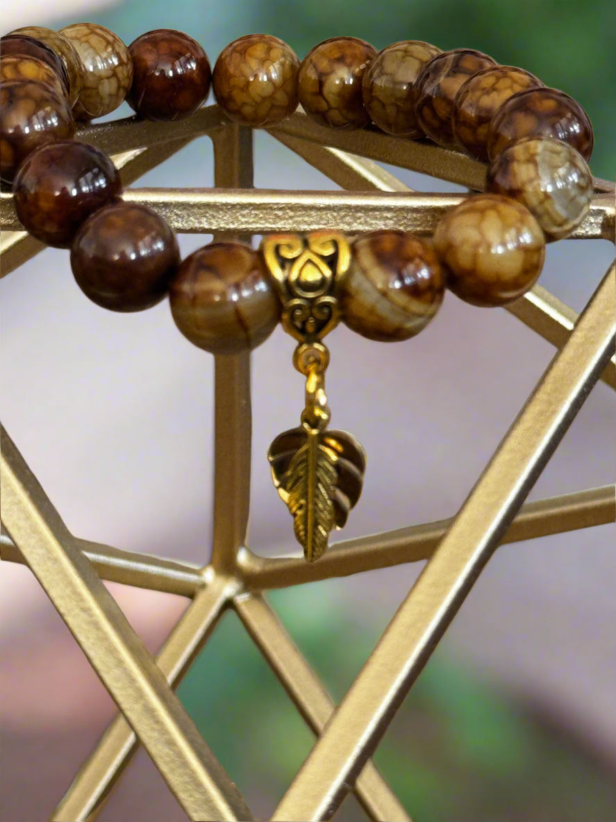 Brown Dragon Agate Nature Bracelet