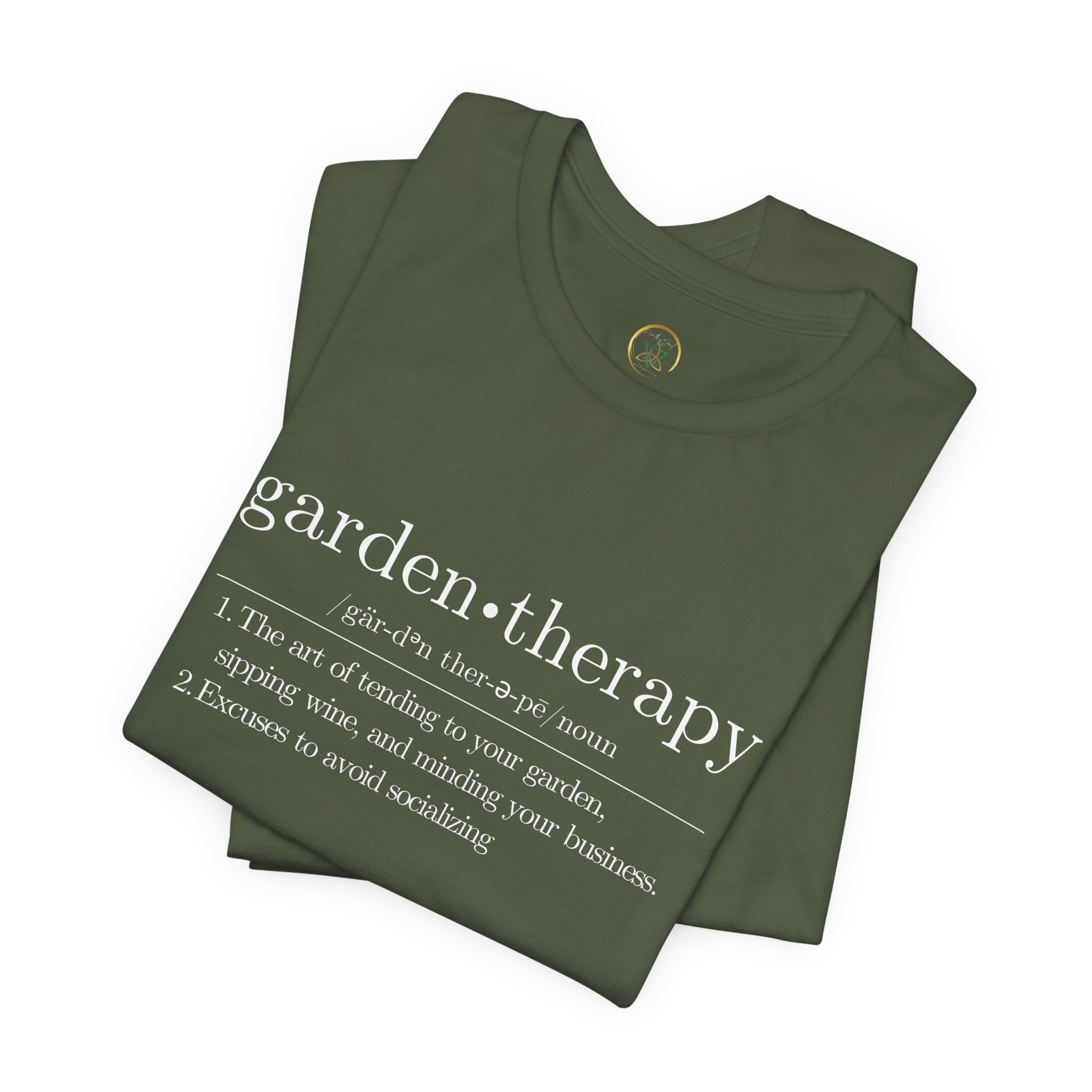 Garden Therapy Unisex Tee - Sipping Wine and Minding Your Business