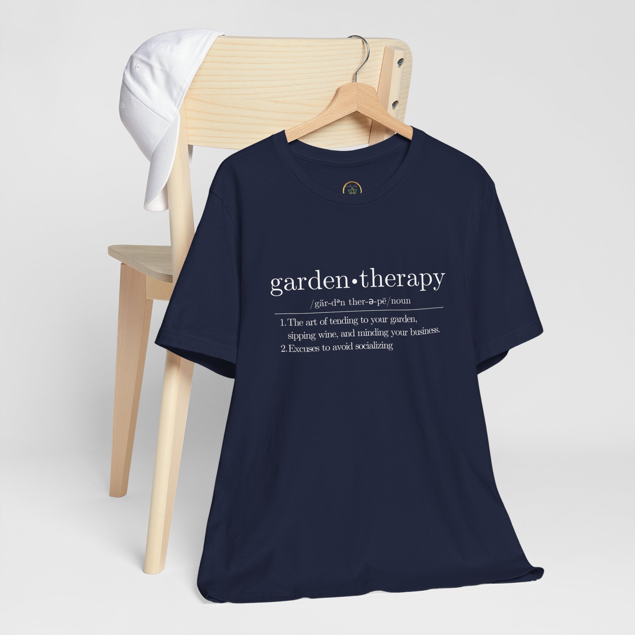 Garden Therapy Unisex Tee - Sipping Wine and Minding Your Business