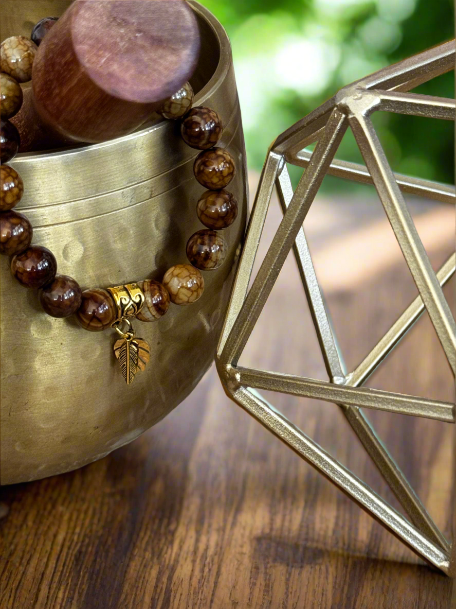 Brown Dragon Agate Nature Bracelet
