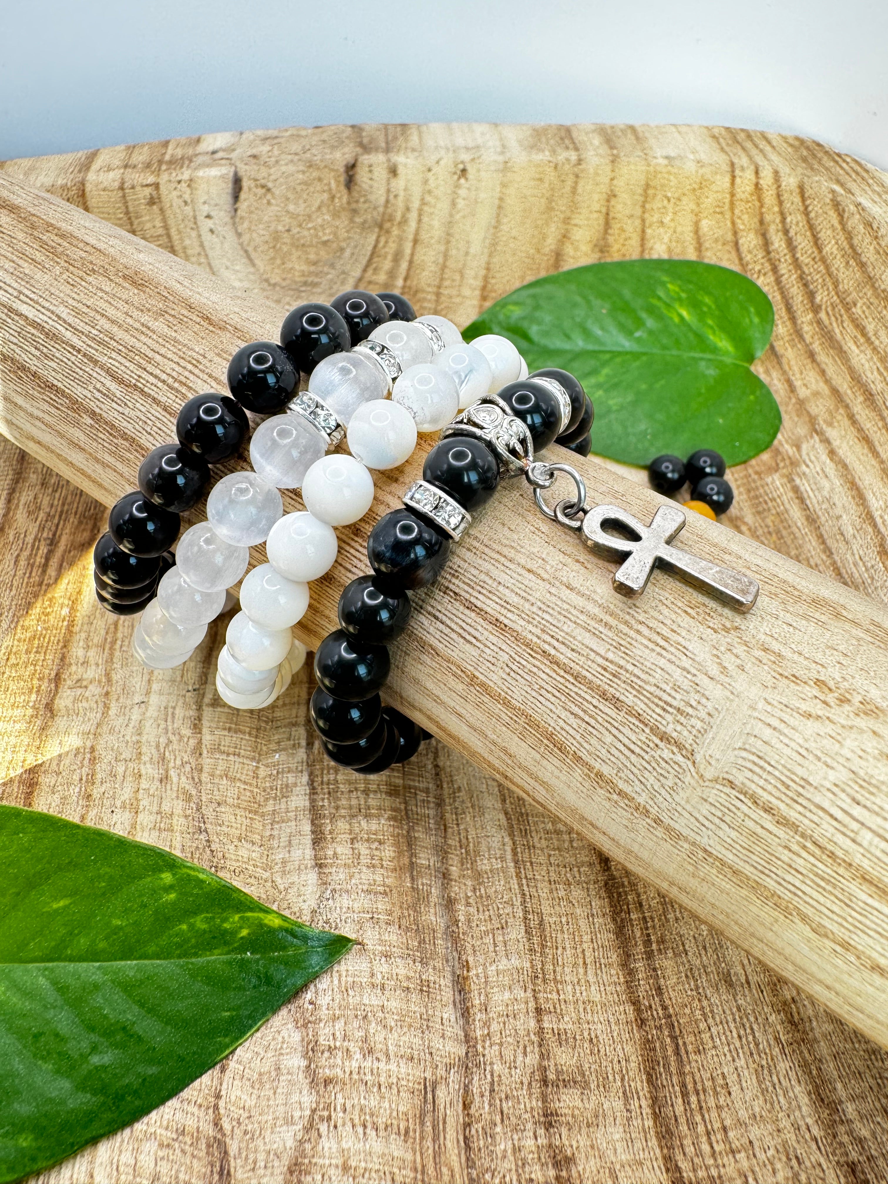 Obsidian Light Stackable Bracelets