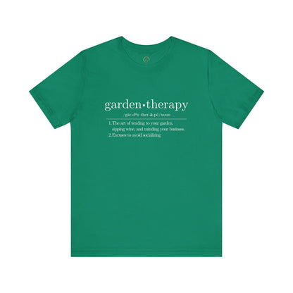 Garden Therapy Unisex Tee - Sipping Wine and Minding Your Business