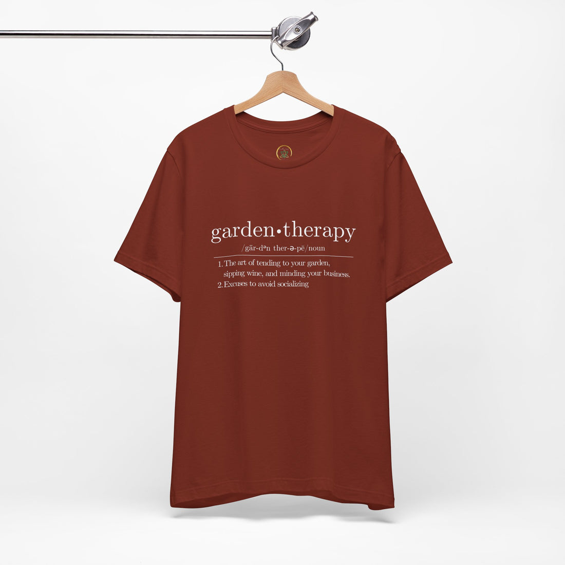 Garden Therapy Unisex Tee - Sipping Wine and Minding Your Business