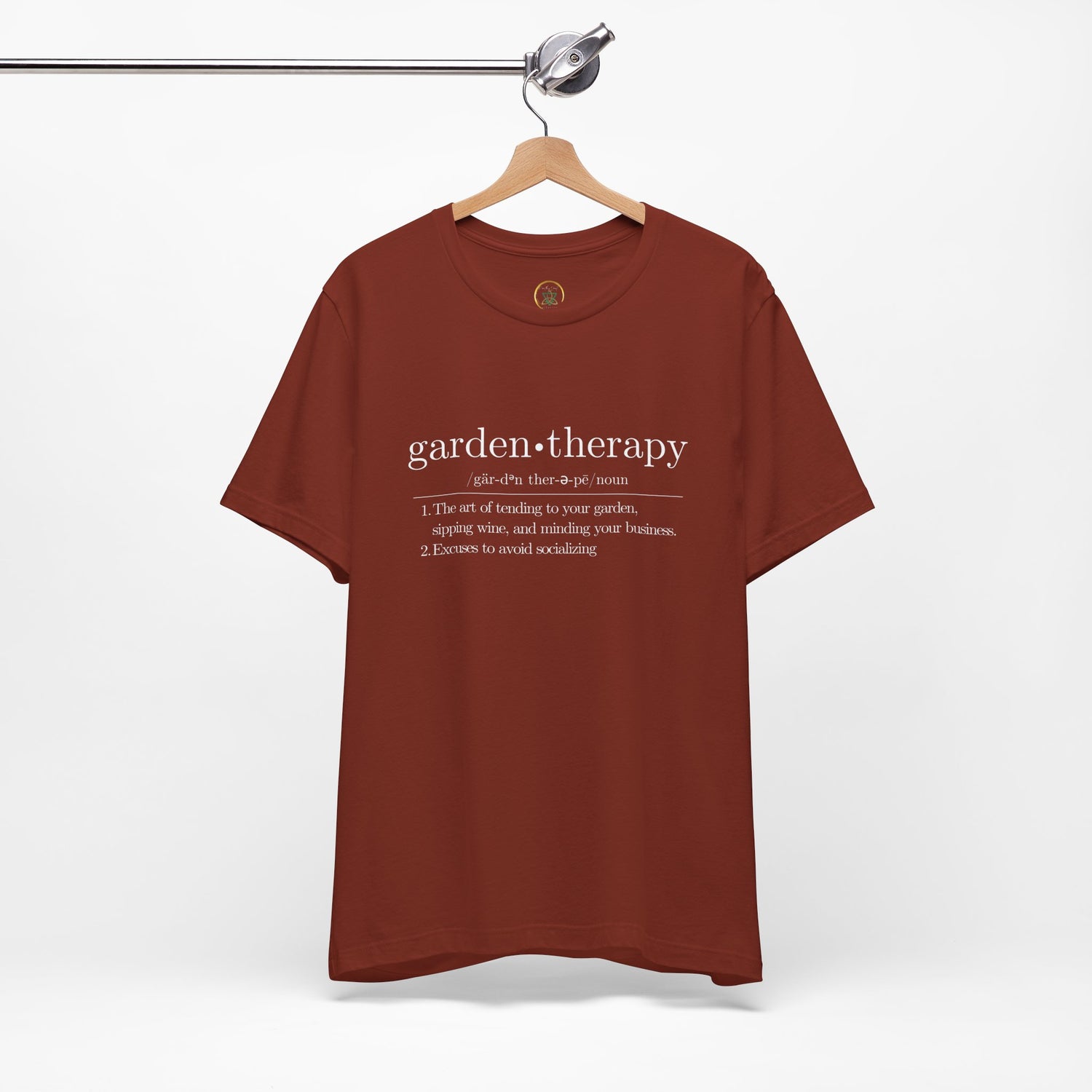 Garden Therapy Unisex Tee - Sipping Wine and Minding Your Business
