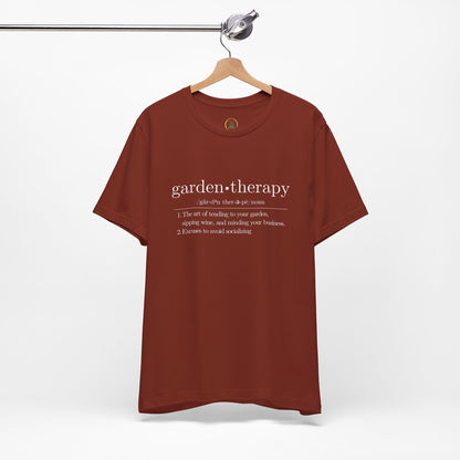 Garden Therapy Unisex Tee - Sipping Wine and Minding Your Business
