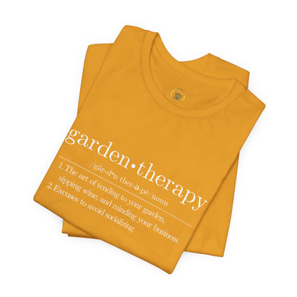 Garden Therapy Unisex Tee - Sipping Wine and Minding Your Business