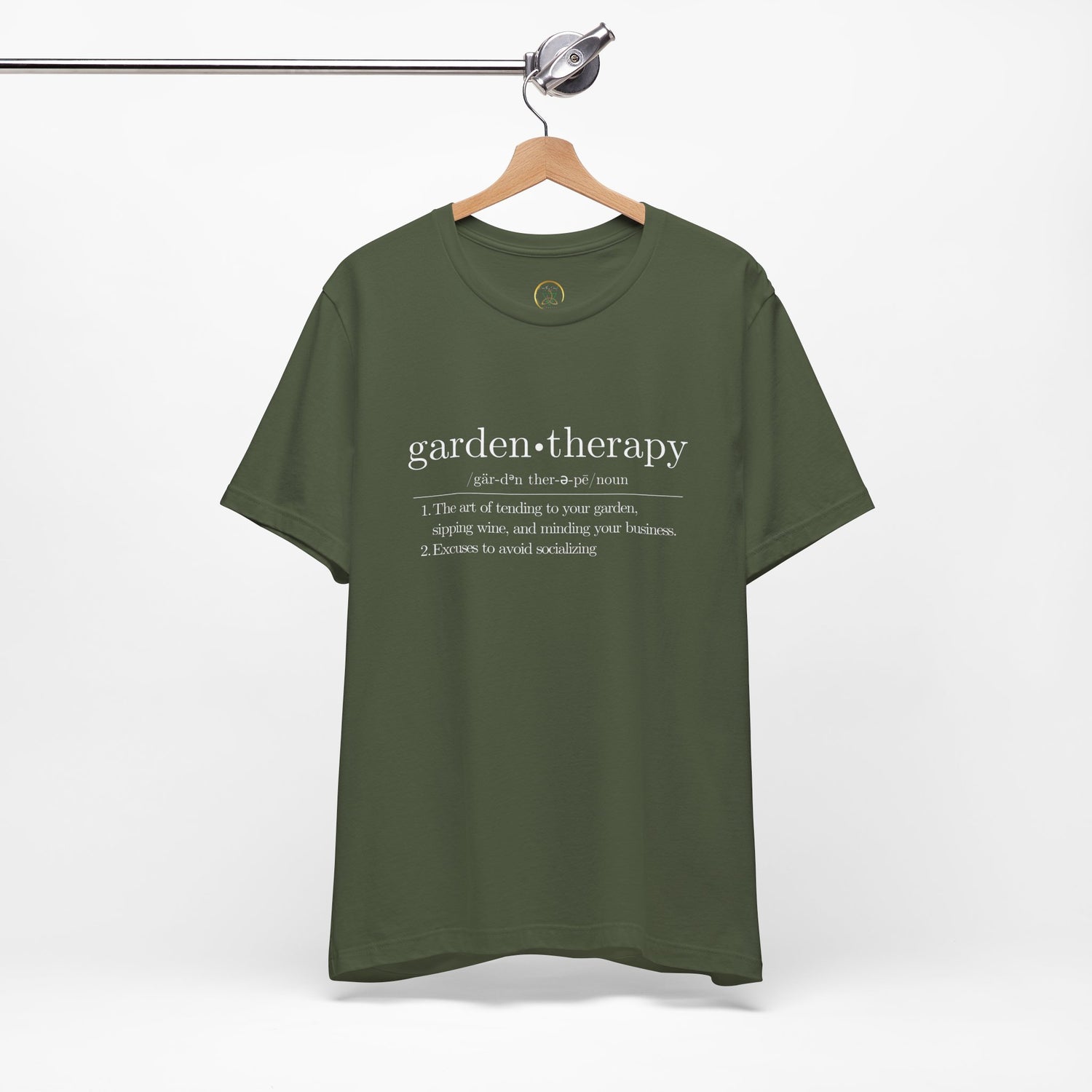 Garden Therapy Unisex Tee - Sipping Wine and Minding Your Business