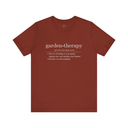Garden Therapy Unisex Tee - Sipping Wine and Minding Your Business