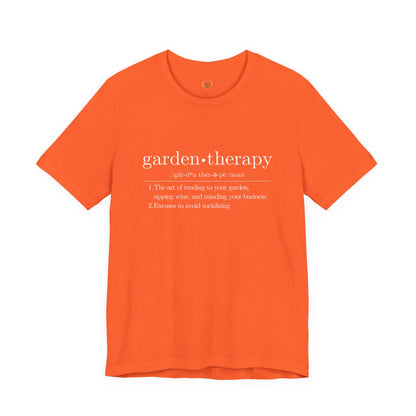 Garden Therapy Unisex Tee - Sipping Wine and Minding Your Business