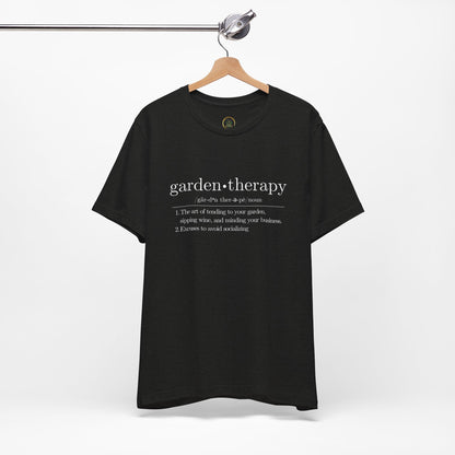 Garden Therapy Unisex Tee - Sipping Wine and Minding Your Business