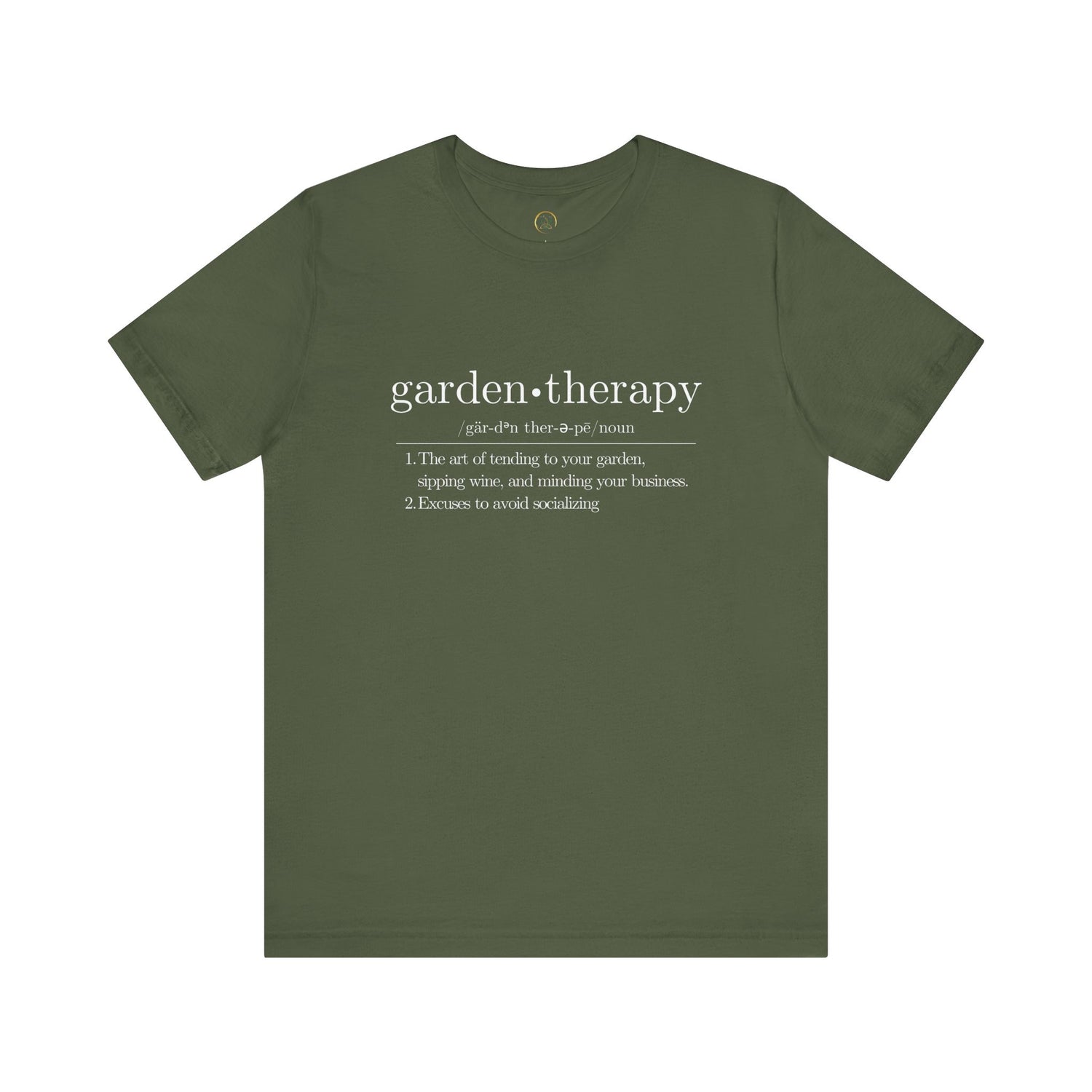 Garden Therapy Unisex Tee - Sipping Wine and Minding Your Business