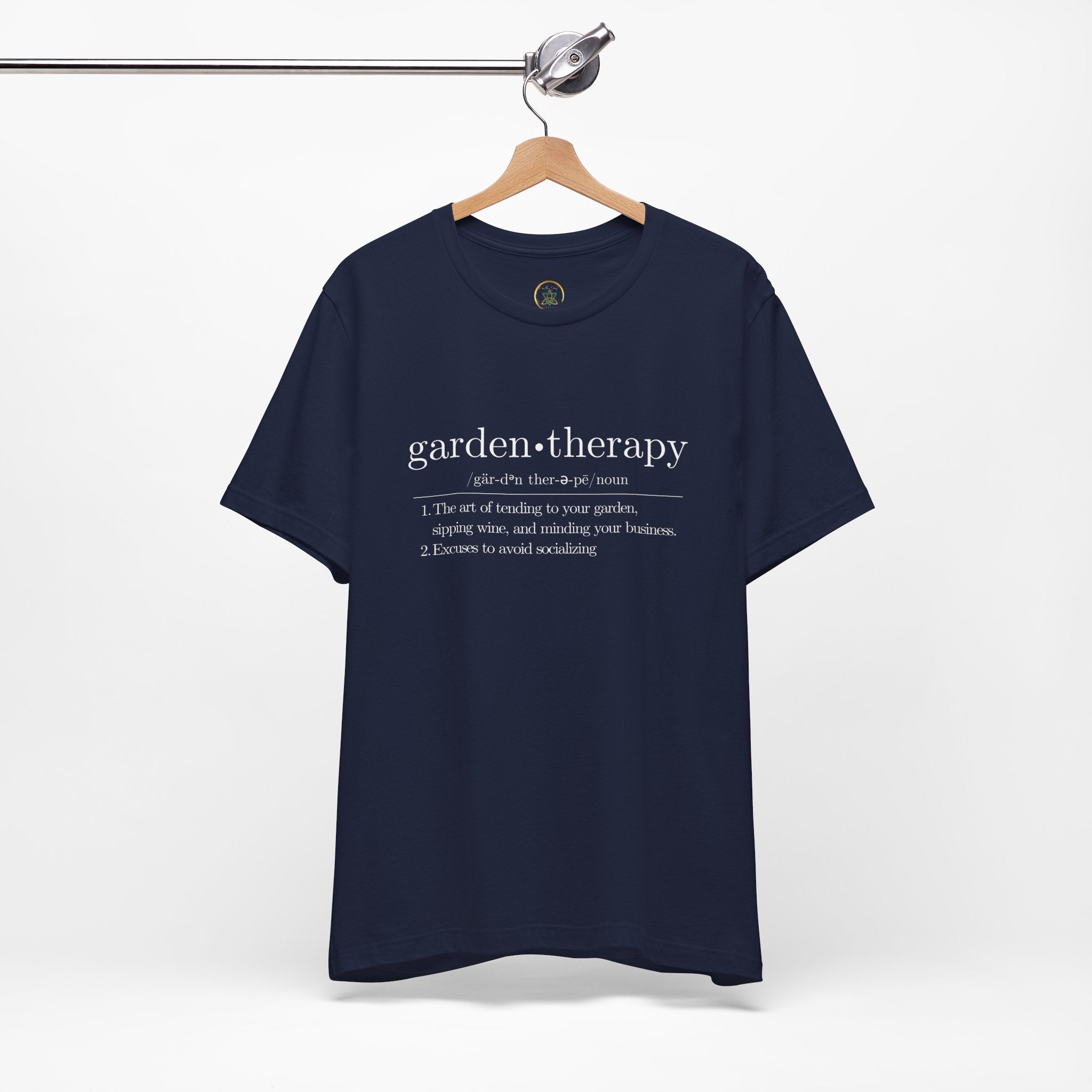 Garden Therapy Unisex Tee - Sipping Wine and Minding Your Business