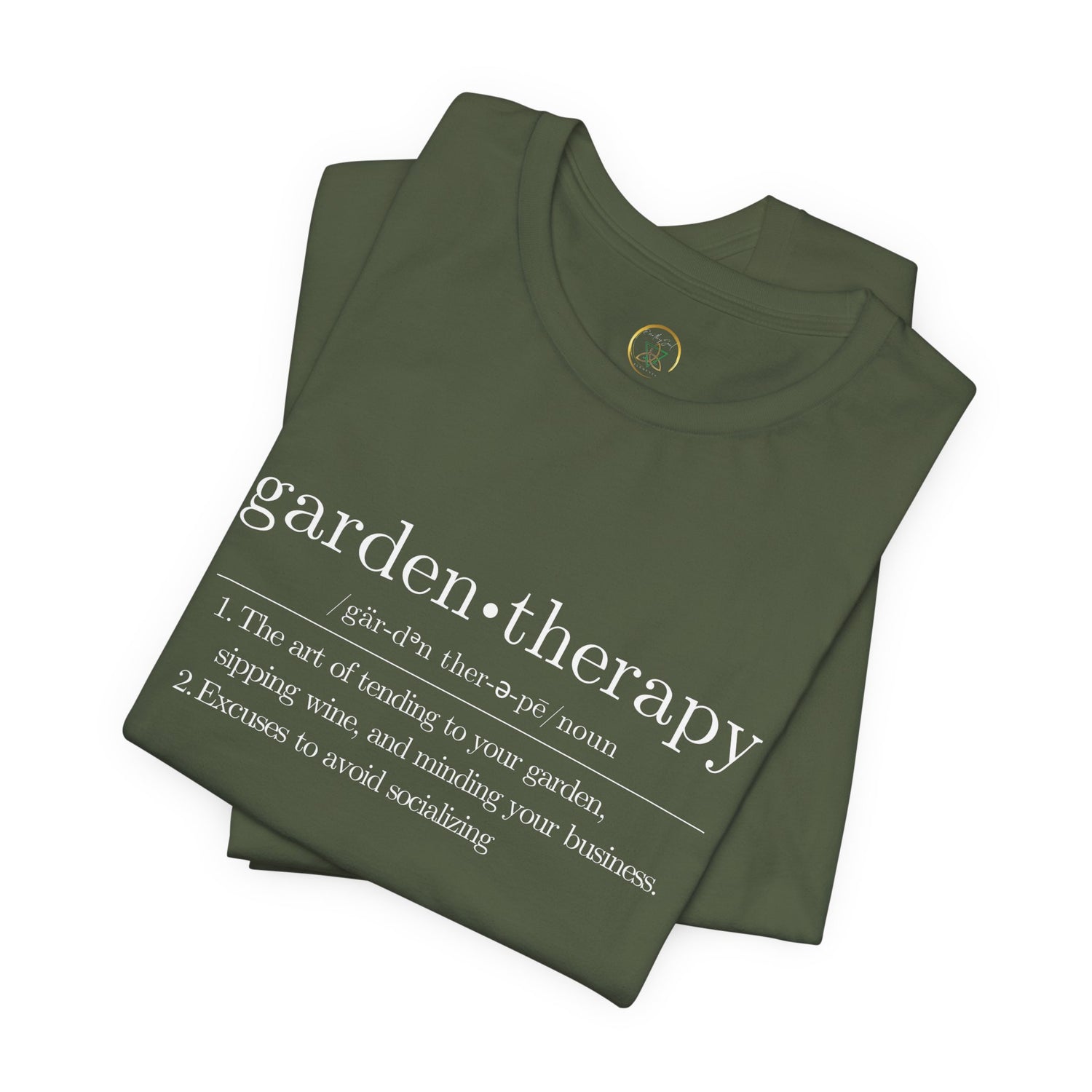 Garden Therapy Unisex Tee - Sipping Wine and Minding Your Business