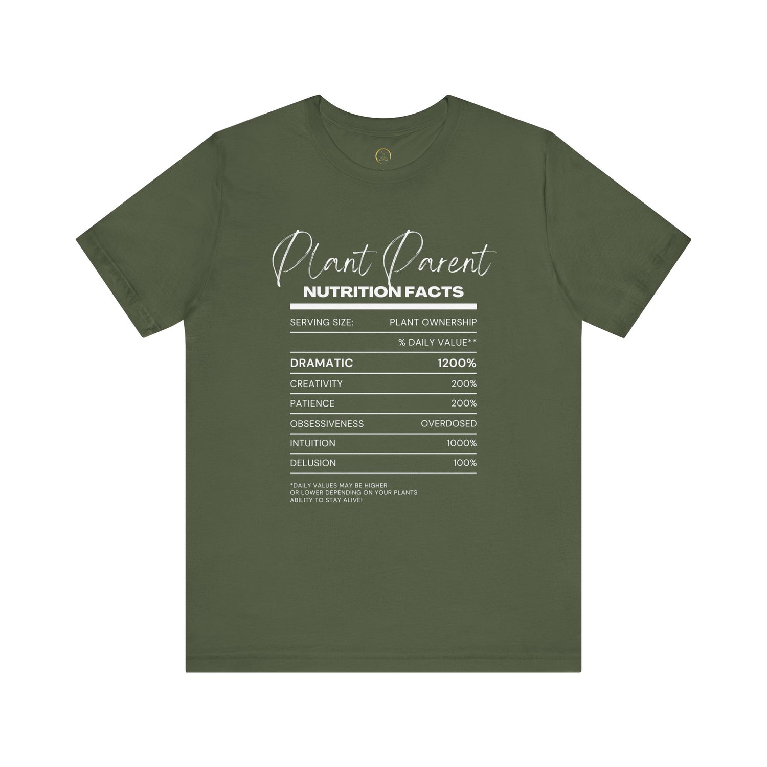 Plant Parents Nutrition Facts- Unisex Tee