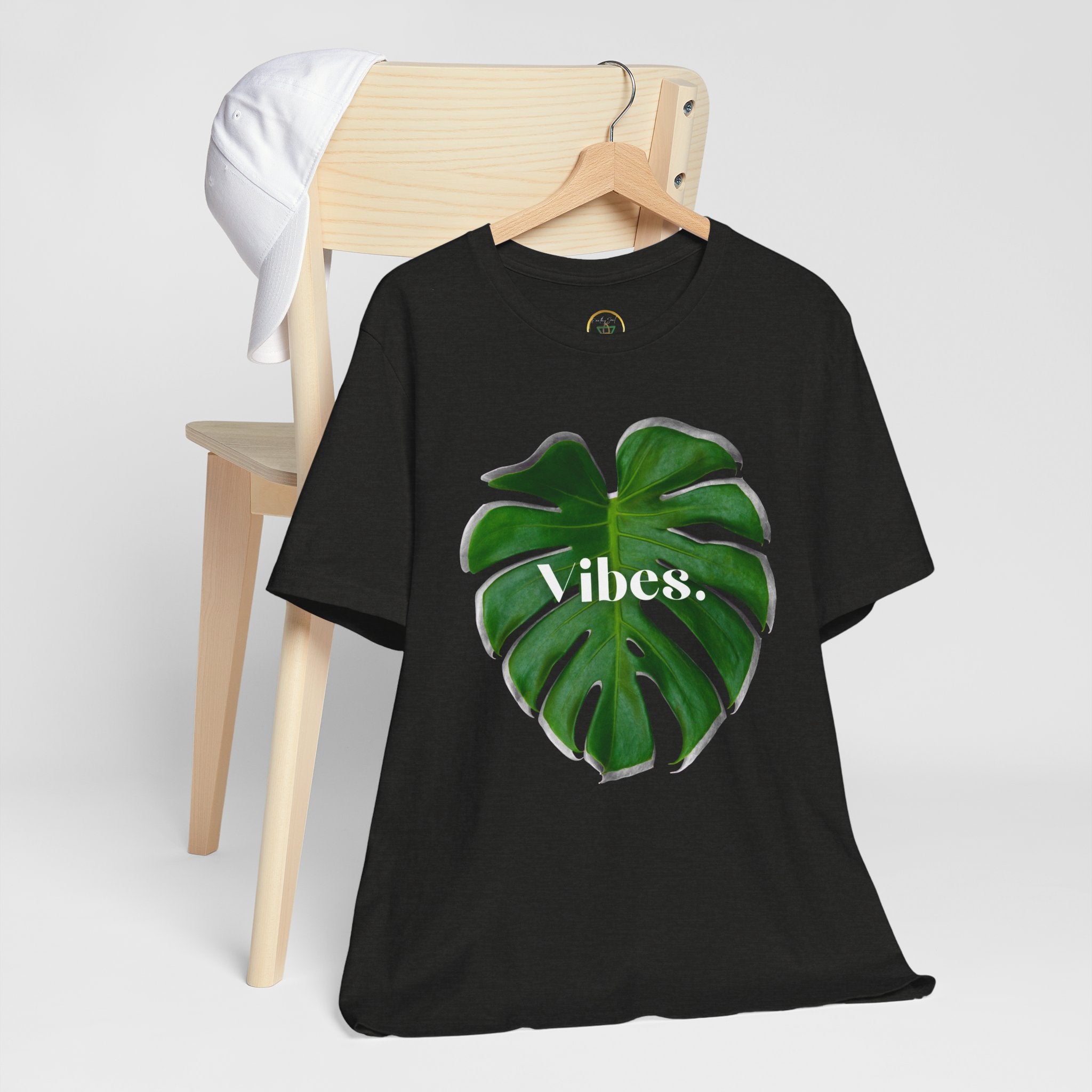 Monstera 2 Leaf Vibes Tee - By EarthySoul Elements