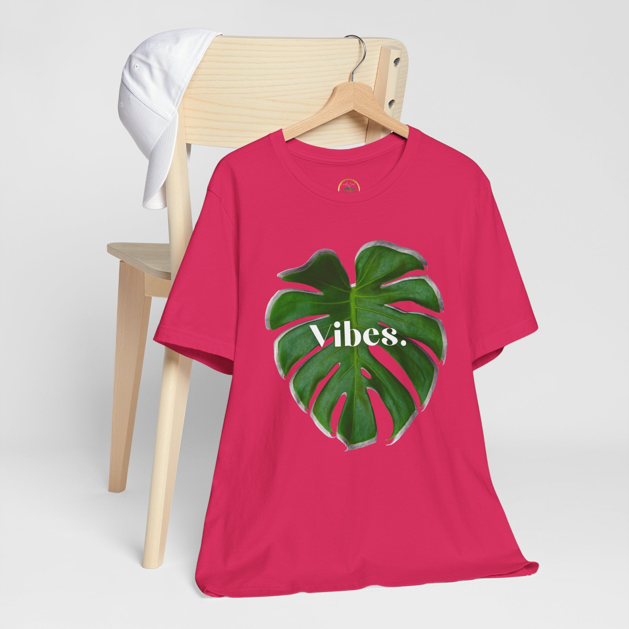 Monstera 2 Leaf Vibes Tee - By EarthySoul Elements