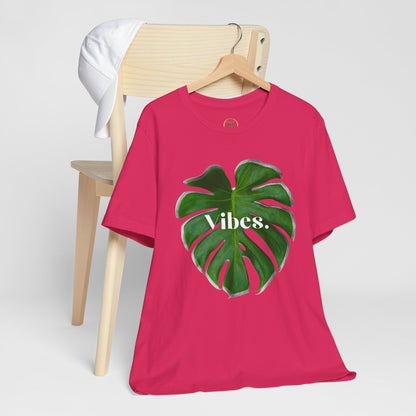Monstera 2 Leaf Vibes Tee - By EarthySoul Elements