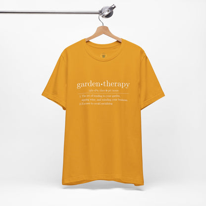 Garden Therapy Unisex Tee - Sipping Wine and Minding Your Business