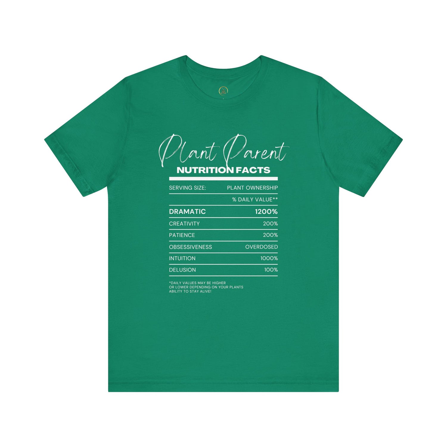 Plant Parents Nutrition Facts- Unisex Tee