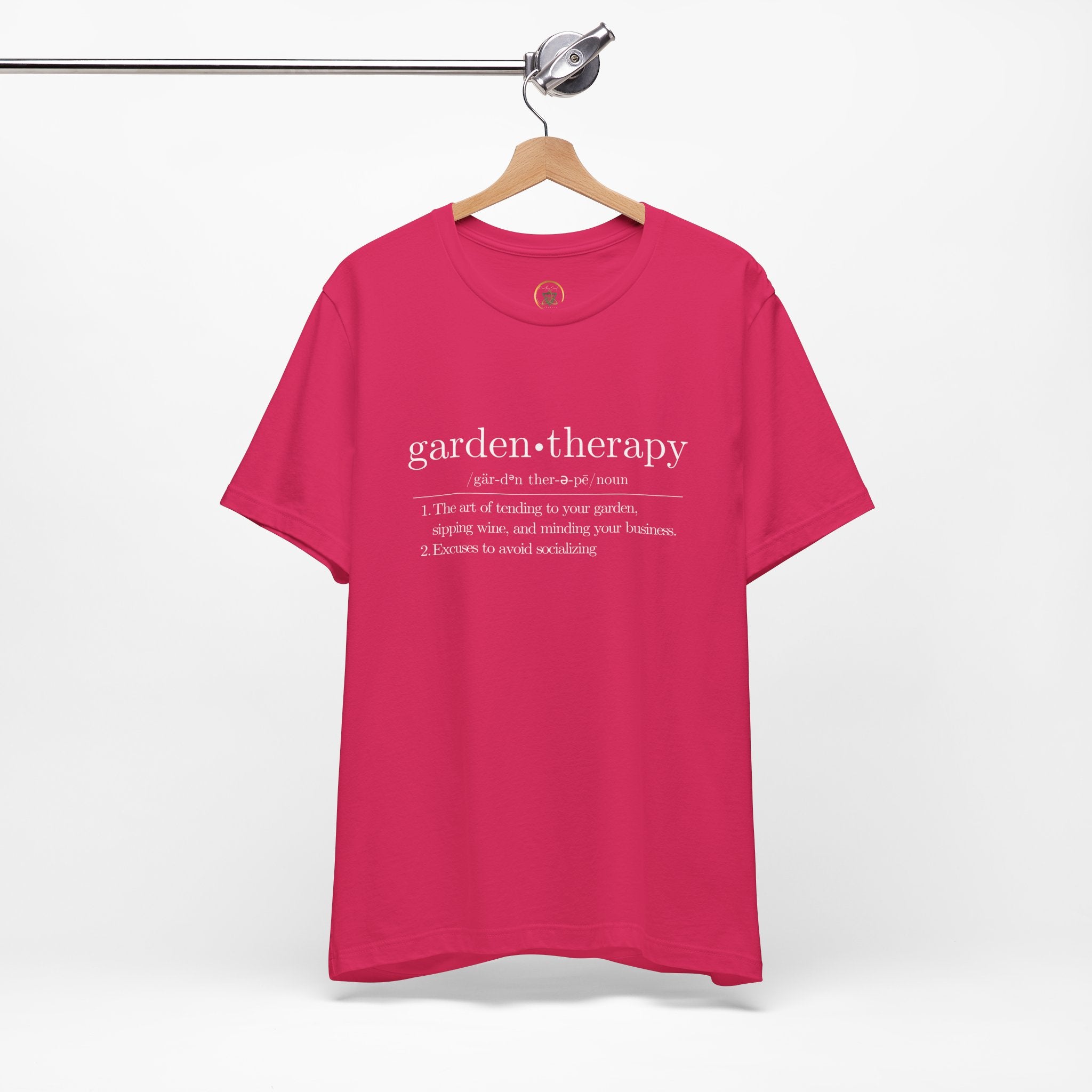 Garden Therapy Unisex Tee - Sipping Wine and Minding Your Business
