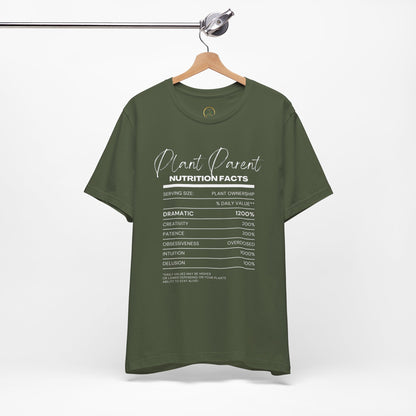 Plant Parents Nutrition Facts- Unisex Tee