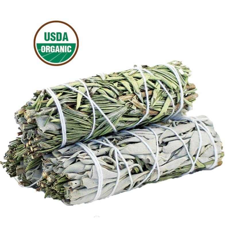 White Sage &amp; Rosemary Smudge Stick (4 in.)