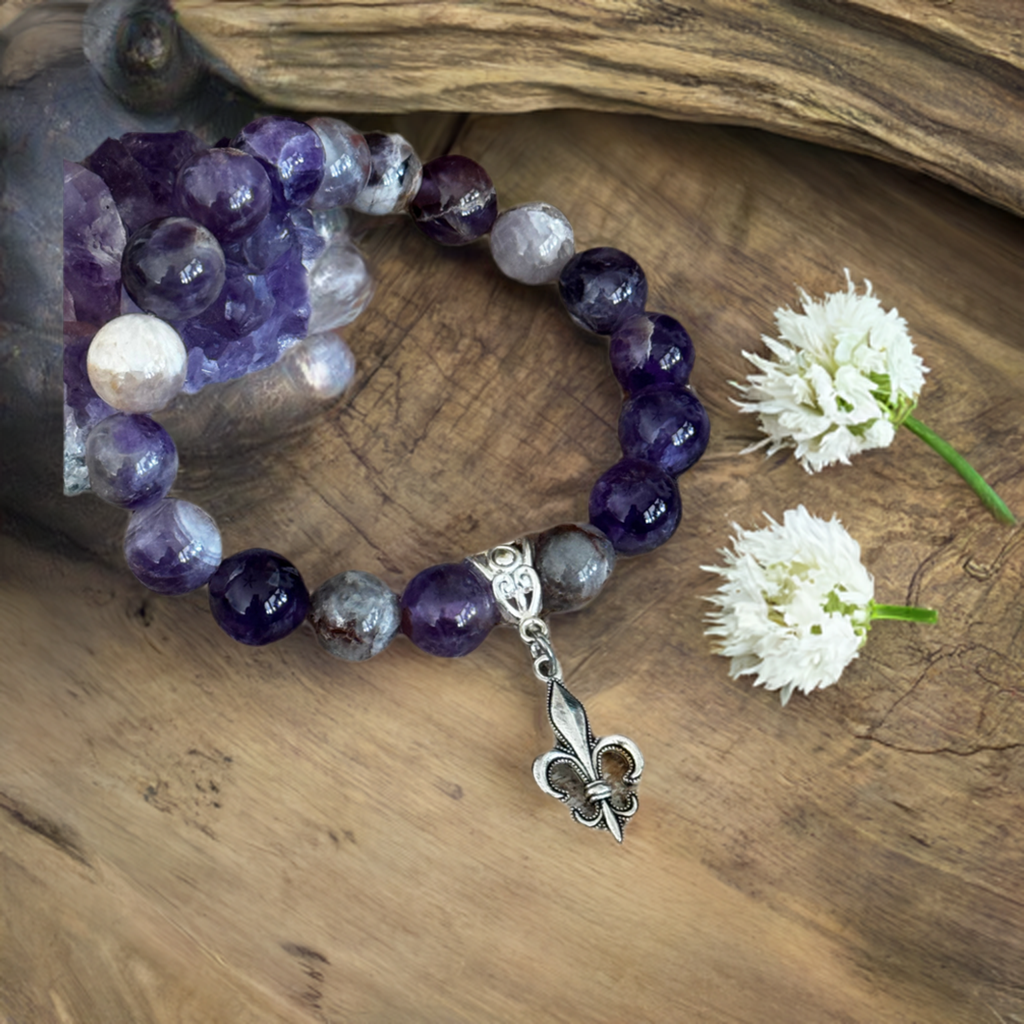 Amethyst Fleur Bracelet