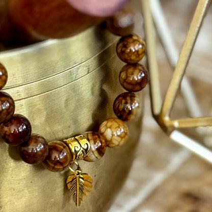 Brown Dragon Agate Nature Bracelet