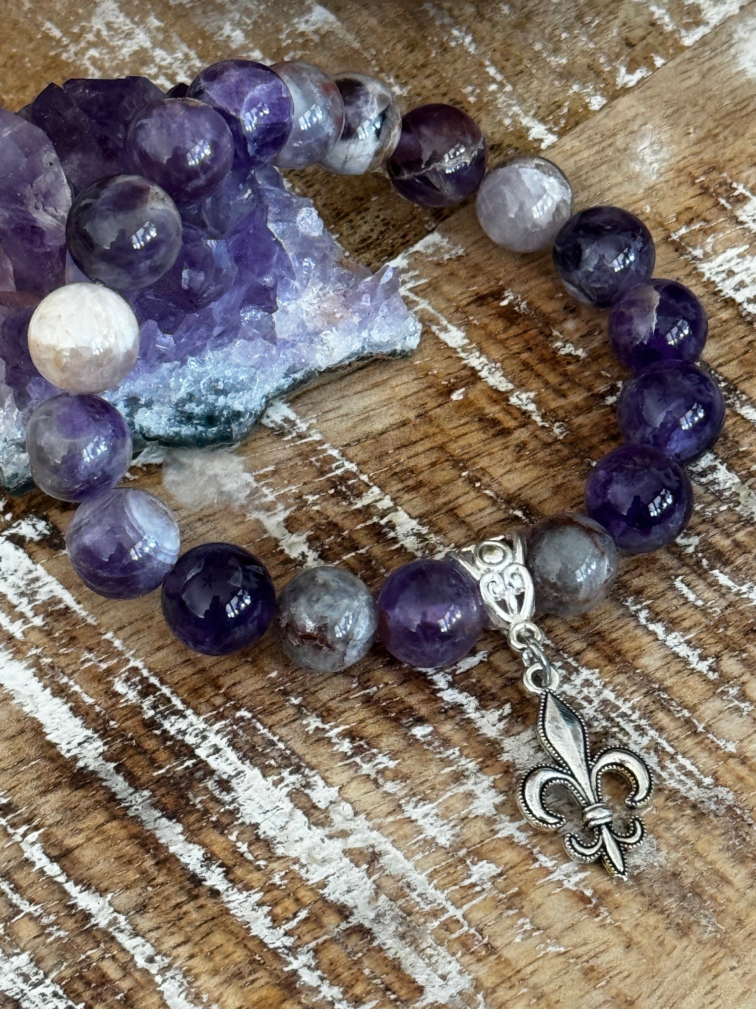 Amethyst Fleur Bracelet