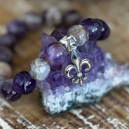 Amethyst Fleur Bracelet