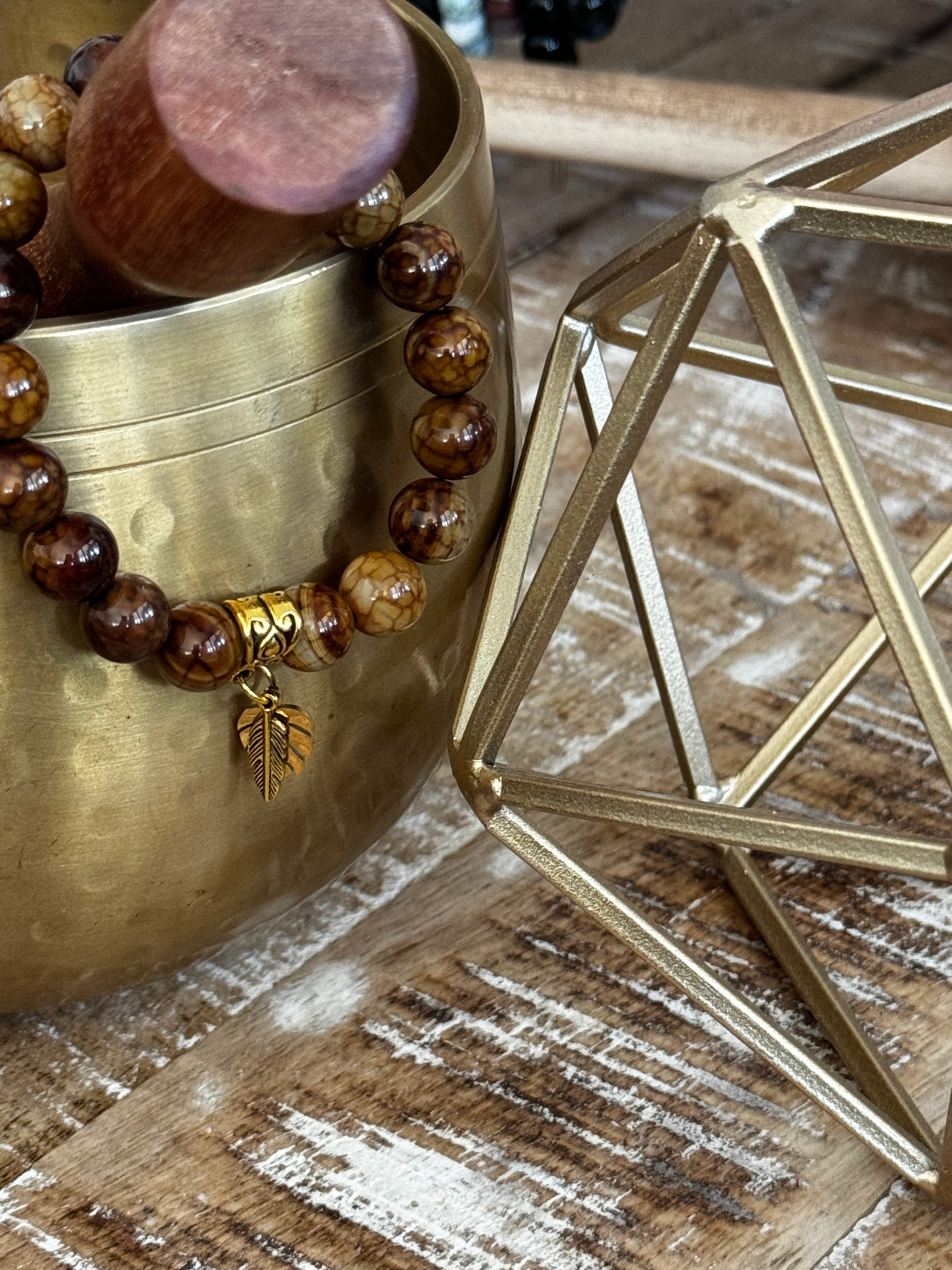 Brown Dragon Agate Nature Bracelet