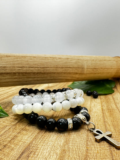 Obsidian Light Stackable Bracelets