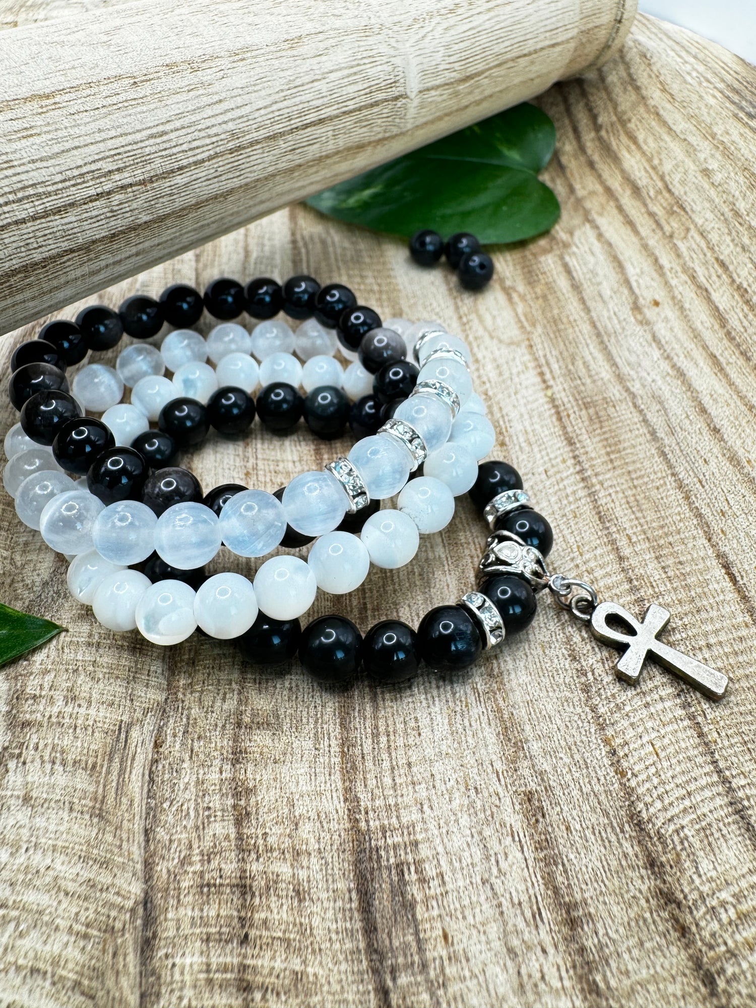 Obsidian Light Stackable Bracelets