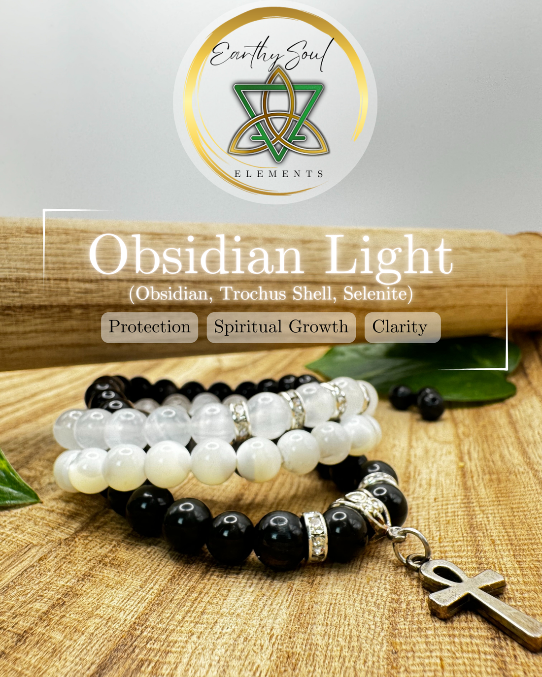 Obsidian Light Stackable Bracelets