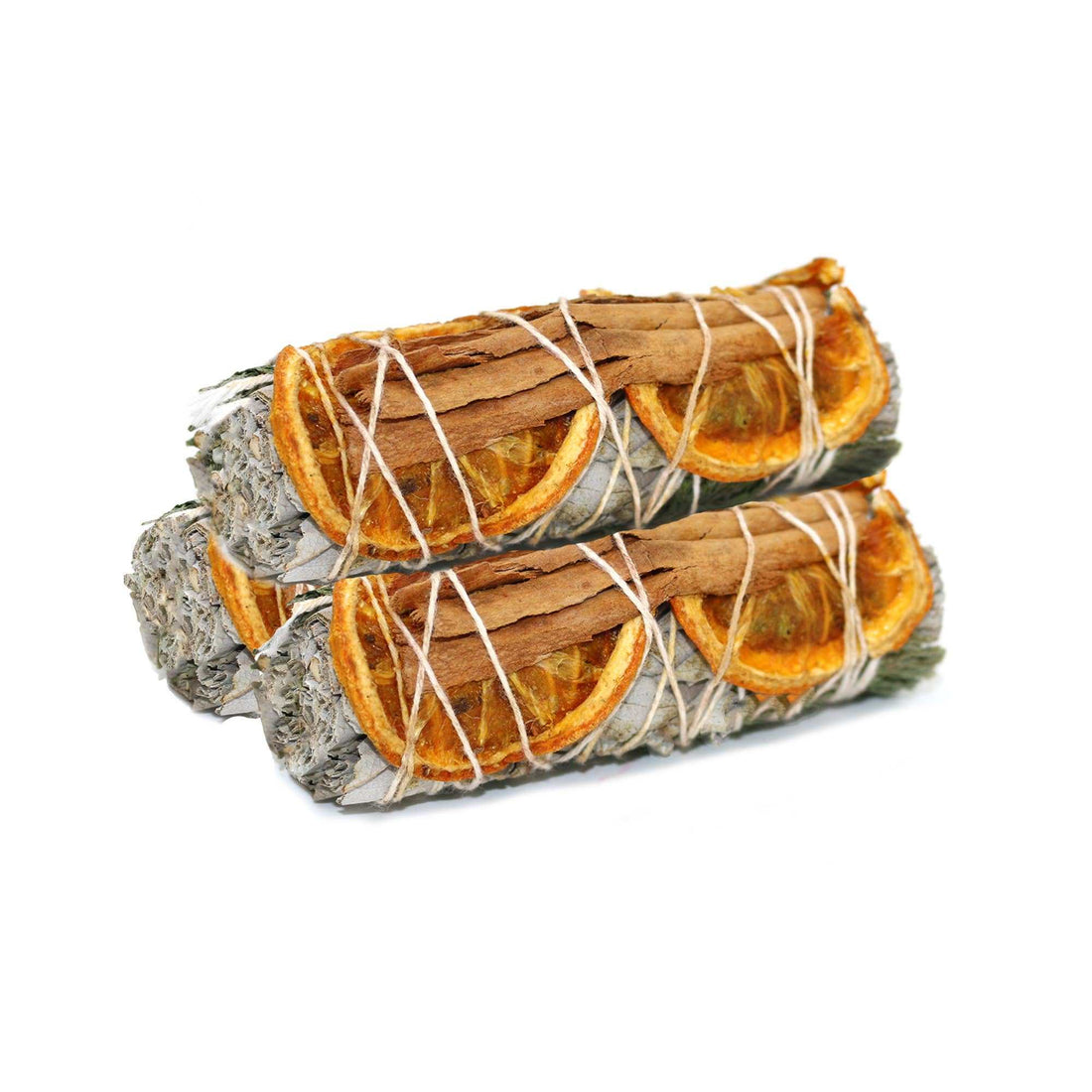 White Sage, Cinnamon &amp; Orange Smudge Stick (4&quot;)