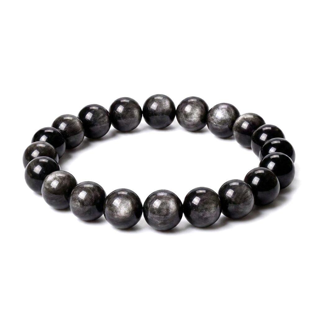 Silver Sheen Obsidian Bracelet