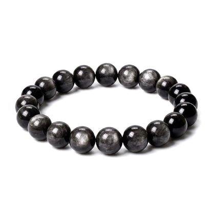 Silver Sheen Obsidian Bracelet